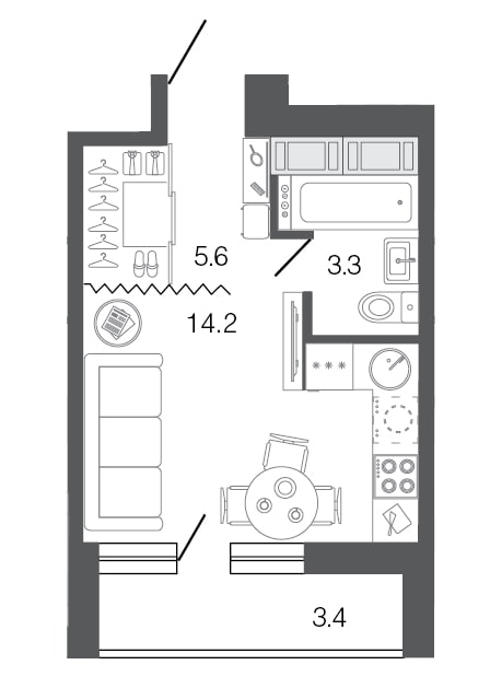 планировки квартиры 18 кв м