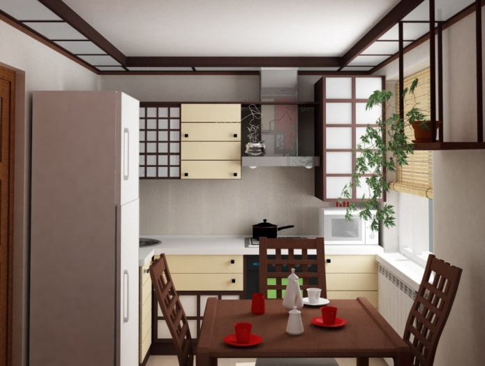 интерьер кухни в японской стилистике