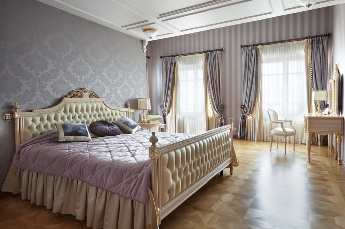расцветка спальни в классической стилистике