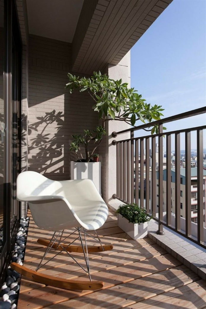 балкон в стиле минимализм