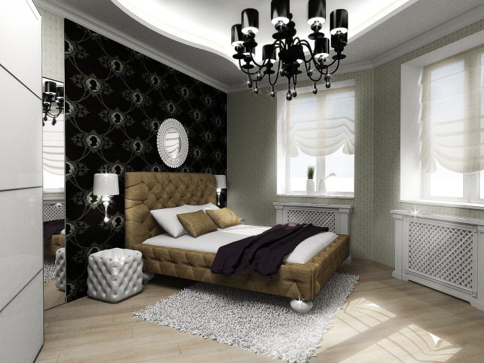 Дизайн спальни в стиле арт-деко