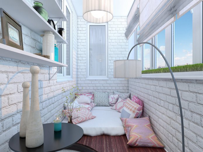 балкон в дизайне 3-х комнатной квартиры
