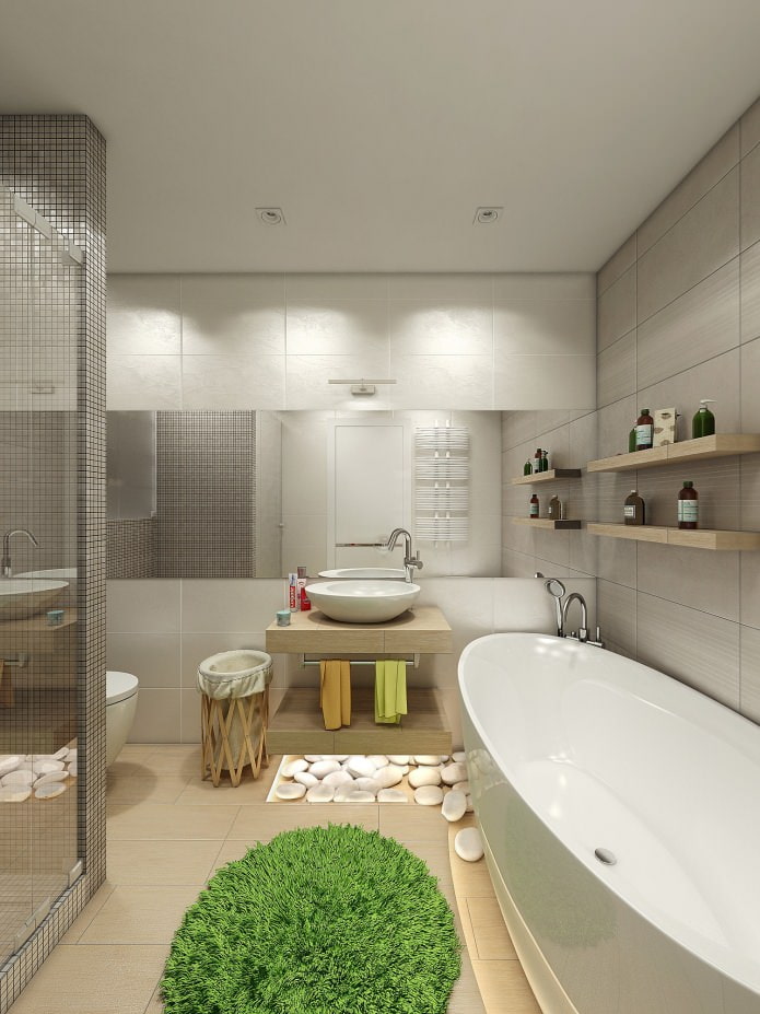 ванная комната в дизайне квартиры 80 кв. м.