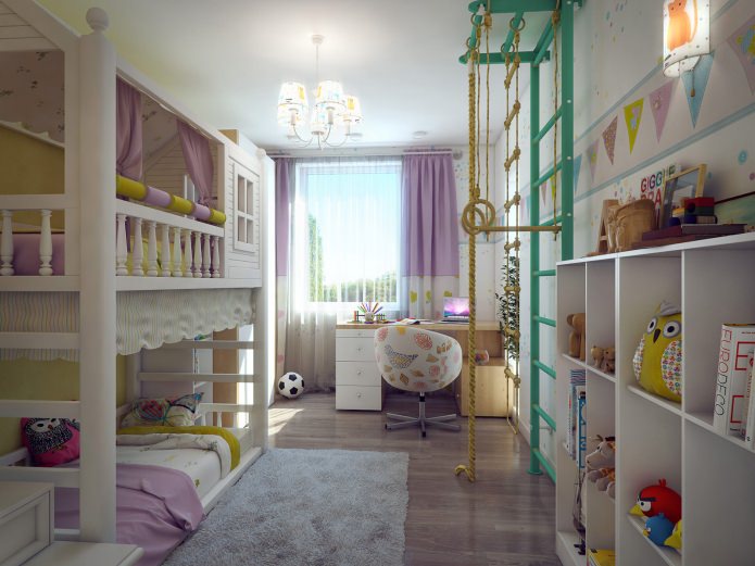 детская комната в дизайне квартиры 80 кв. м.