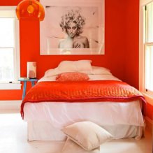 Дизайн спальни в оранжевых тонах: особенности оформления, сочетания, фото-1