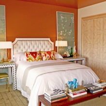 Дизайн спальни в оранжевых тонах: особенности оформления, сочетания, фото-4