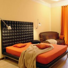Дизайн спальни в оранжевых тонах: особенности оформления, сочетания, фото-3