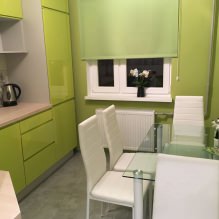Дизайн кухни с зелеными обоями: 55 современных фото в интерьере-15