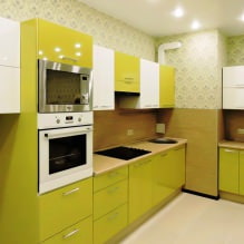 Дизайн кухни с зелеными обоями: 55 современных фото в интерьере-1