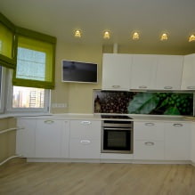 Дизайн кухни с зелеными обоями: 55 современных фото в интерьере-2