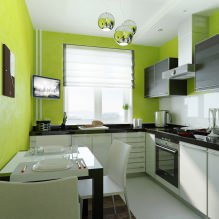 Дизайн кухни с зелеными обоями: 55 современных фото в интерьере-4
