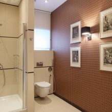 Обои для ванной комнаты: плюсы и минусы, виды, дизайн, 70 фото в интерьере-27