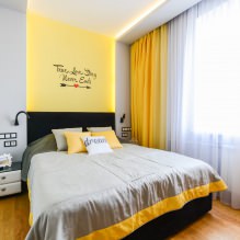 Дизайн стен в спальне: выбор цвета, варианты отделки, 130 фото в интерьере-26