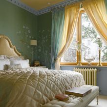 Дизайн стен в спальне: выбор цвета, варианты отделки, 130 фото в интерьере-24