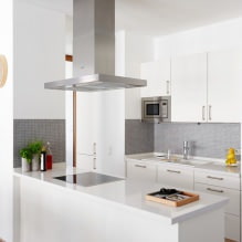 Белый кухонный гарнитур: особенности выбора, сочетания, 70 фото в интерьере-21