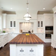 Белый кухонный гарнитур: особенности выбора, сочетания, 70 фото в интерьере-1