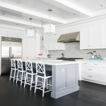 Белый кухонный гарнитур: особенности выбора, сочетания, 70 фото в интерьере-14