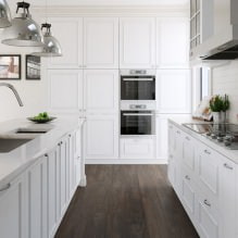 Белый кухонный гарнитур: особенности выбора, сочетания, 70 фото в интерьере-19