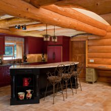 Красный кухонный гарнитур: особенности, виды, сочетания, выбор стиля и штор-2