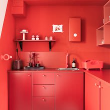 Красный кухонный гарнитур: особенности, виды, сочетания, выбор стиля и штор-1
