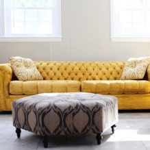 Желтый диван в интерьере: виды, формы, материалы обивки, дизайн, оттенки, сочетания-4