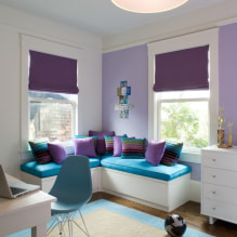 Фиолетовые шторы в интерьере - особенности дизайна и цветовые сочетания-7