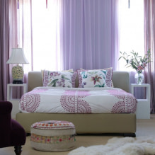 Фиолетовые шторы в интерьере - особенности дизайна и цветовые сочетания-8