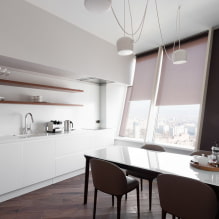 Рулонные шторы на кухню: виды, материалы, дизайн, цветовая гамма, комбинирование-4
