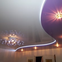 Парящий натяжной потолок: виды по конструкции, форме, материалу, дизайн, цвет, фото в интерьере-6