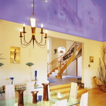 Фиолетовый потолок: дизайн, оттенки, фото для натяжного и подвесного потолка-2