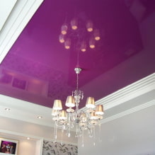 Фиолетовый потолок: дизайн, оттенки, фото для натяжного и подвесного потолка-3