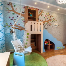 Оформление стен в детской комнате: виды материалов, цвет, декор, фото в интерьере-4