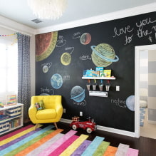 Оформление стен в детской комнате: виды материалов, цвет, декор, фото в интерьере-5