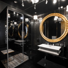 Выбор зеркала в ванную комнату: виды, формы, декор, цвет, варианты с рисунком, подсветкой-5