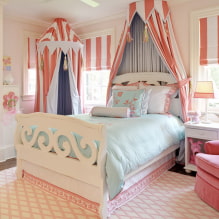 Кровать с балдахином: виды, выбор ткани, дизайн, стили, примеры в спальне и детской-7
