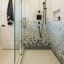 Душевая из плитки: виды, варианты раскладки плитки, дизайн, цвет, фото в интерьере ванной-1