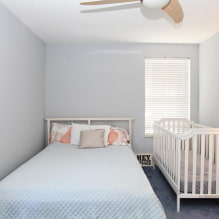 Спальня с детской кроваткой: дизайн, идеи планировки, зонирование, освещение-6