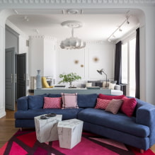 Как использовать диван синего цвета в интерьере?-1
