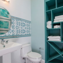Полки в ванной комнате: виды, дизайн, материалы, цвета, формы, варианты размещения-6