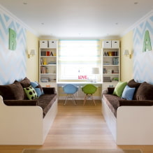 Детская комната для двух мальчиков: зонирование, планировка, дизайн, отделка, мебель-1