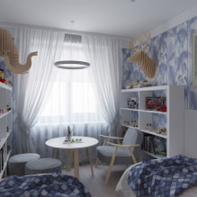 Детская комната для двух мальчиков: зонирование, планировка, дизайн, отделка, мебель-6