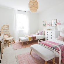 Комната для двух девочек: дизайн, зонирование, планировки, отделка, мебель, освещение-2