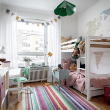 Комната для двух девочек: дизайн, зонирование, планировки, отделка, мебель, освещение-4