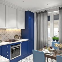 Синяя кухня: варианты дизайна, сочетания цвета, реальные фото-1