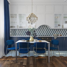 Синяя кухня: варианты дизайна, сочетания цвета, реальные фото-4