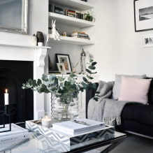 Черно-белая гостиная: особенности дизайна, реальные примеры в интерьере-6