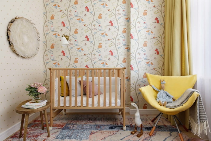 Детская комната для новорожденного: идеи обустройства интерьера, фото