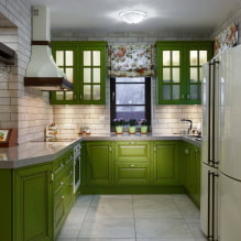 Зеленая кухня: фото, идеи оформления, сочетания с другими цветами-1