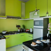 Зеленая кухня: фото, идеи оформления, сочетания с другими цветами-3