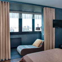 Современный дизайн спальни с балконом-6